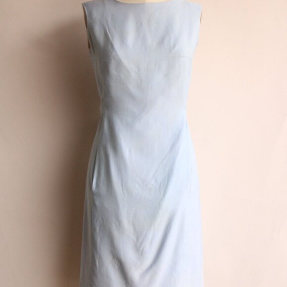 Vintage 1960s Dress with Pockets, Emma Domb Pale Blue,  Matching Jacket and Bow - Picture 3 of 10